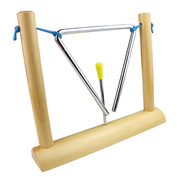 Instrumentos de percusión para niños material didáctico hierro triangular de 6 pulgadas con marco, 6 inch Triangle Iron