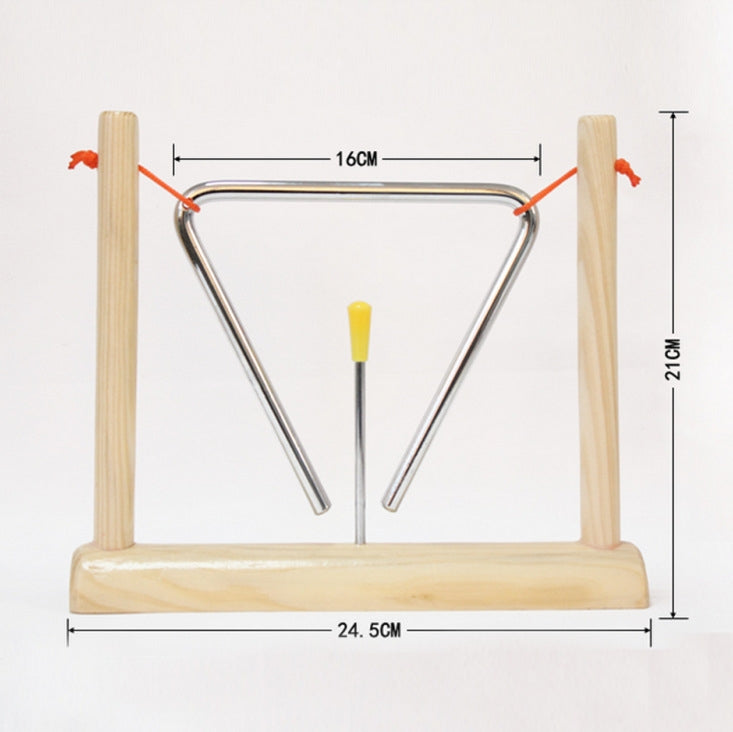 Instrumentos de percusión para niños material didáctico hierro triangular de 6 pulgadas con marco, 6 inch Triangle Iron