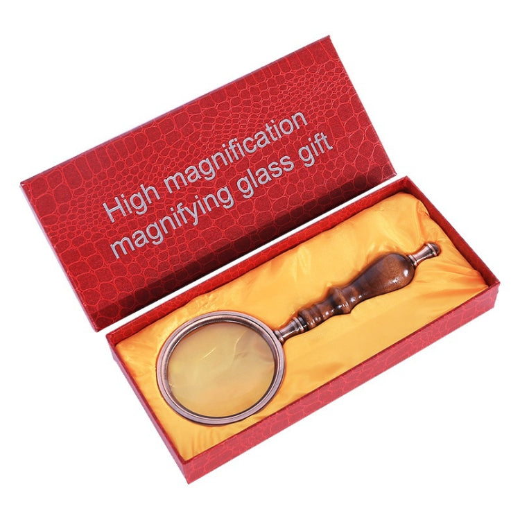 Lupa de lectura Retro con mango de madera y Metal 10X, lupa de mano de ébano para regalo