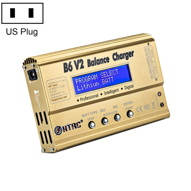 Cargador de avión modelo HTRC B6 V2, cargador de equilibrio inteligente,, US Plug, EU Plug, UK Plug, AU Plug