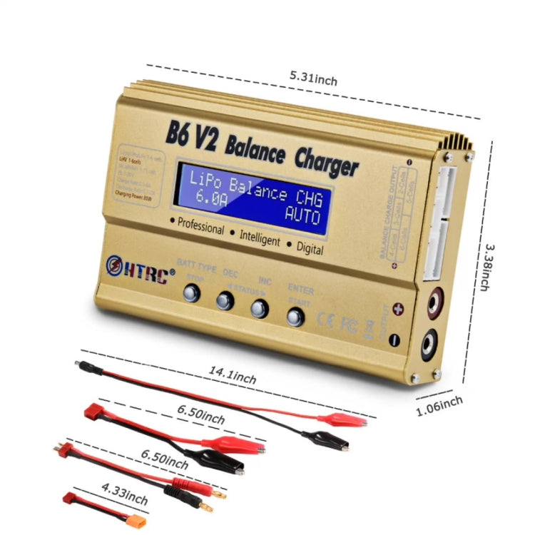 Cargador de avión modelo HTRC B6 V2, cargador de equilibrio inteligente,, US Plug, EU Plug, UK Plug, AU Plug