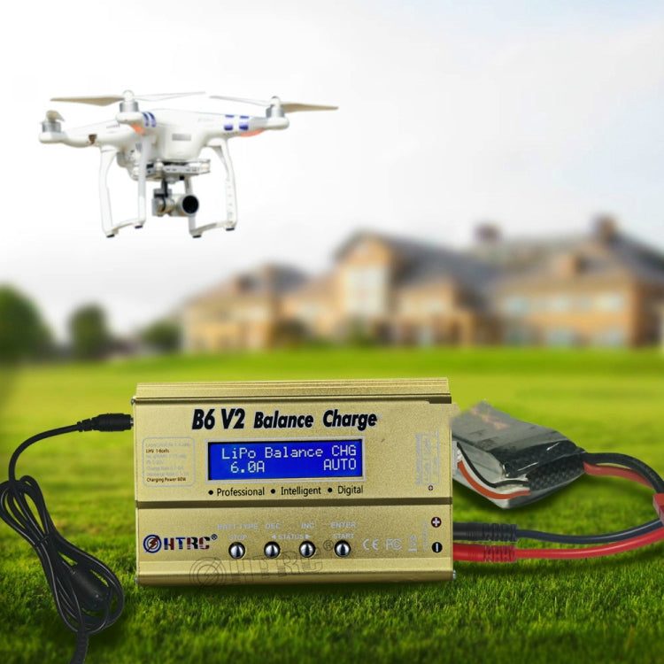 Cargador de avión modelo HTRC B6 V2, cargador de equilibrio inteligente,, US Plug, EU Plug, UK Plug, AU Plug
