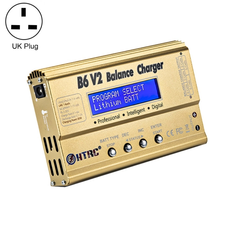 Cargador de avión modelo HTRC B6 V2, cargador de equilibrio inteligente,, US Plug, EU Plug, UK Plug, AU Plug
