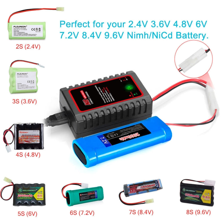 Cargador de batería HTRC N8 Ni-MH Ni-Cr, cargador de equilibrio inteligente,, EU Plug, US Plug, UK Plug
