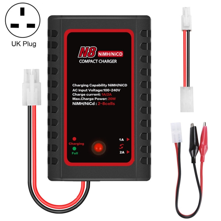 Cargador de batería HTRC N8 Ni-MH Ni-Cr, cargador de equilibrio inteligente,, EU Plug, US Plug, UK Plug