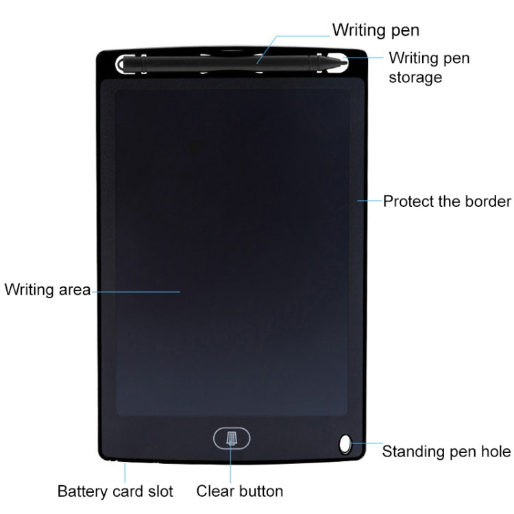 Tablero de escritura a mano LCD de 8,5 pulgadas para niños, tablero de escritura a mano con grafiti, Monochrome Red, Colorful Red, Monochrome Black, Colorful Black, Monochrome White, Colorful White, Monochrome Blue, Colorful Blue, Monochrome Green     ...