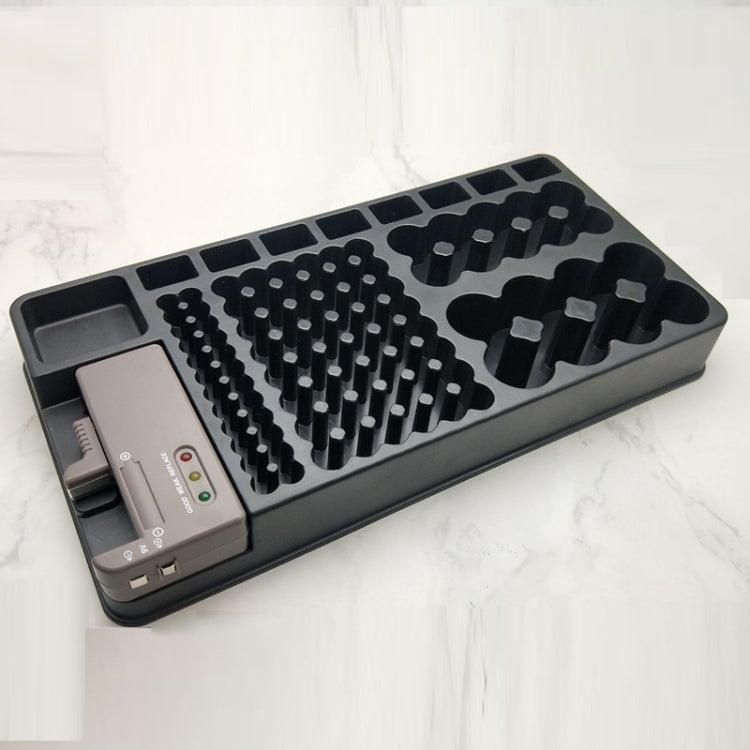 Caja de almacenamiento de batería multifuncional, probador de batería, indicador de fuerza de batería, caja de almacenamiento, probador de capacidad
