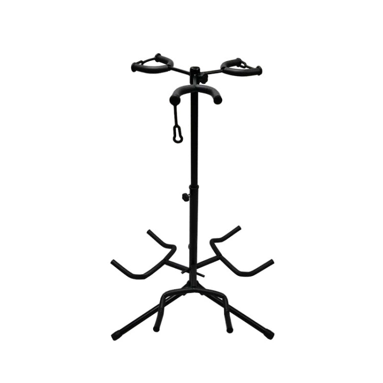 Soporte para guitarra con trípode y ajuste de altura de tres cabezales, Three-head Guitar Stand