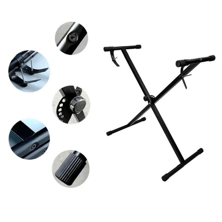 Soporte para órgano electrónico en forma de X de un solo tubo, X-shaped Electronic Organ Stand