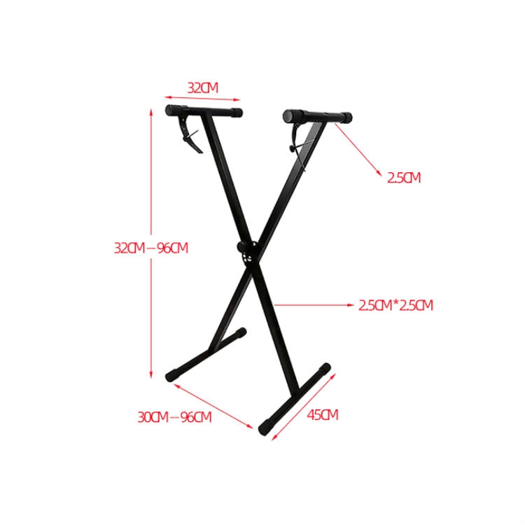 Soporte para órgano electrónico en forma de X de un solo tubo, X-shaped Electronic Organ Stand