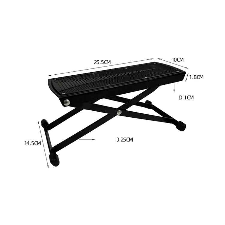 Reposapiés de guitarra ajustable de 6 velocidades, Panel antideslizante, Pedal para tocar guitarra, 6-speed