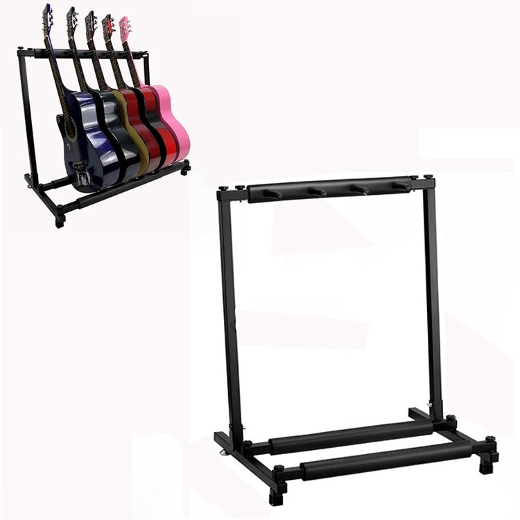 Estante de exhibición de guitarra de metal largo plegable, Three Racks, Five Racks, Seven Racks, Nine Racks