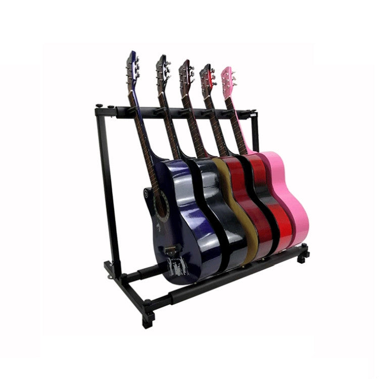Estante de exhibición de guitarra de metal largo plegable, Three Racks, Five Racks, Seven Racks, Nine Racks