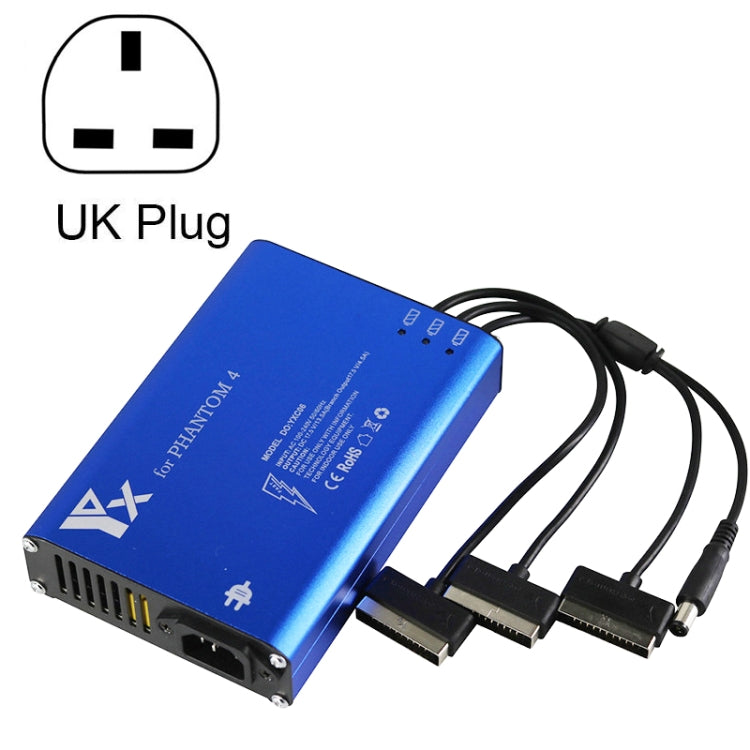 Para DJI Phantom 4 Pro Advanced+ Cargador 4 en 1 Hub Cargador de controlador de batería inteligente, US Plug, EU Plug, UK Plug, AU Plug