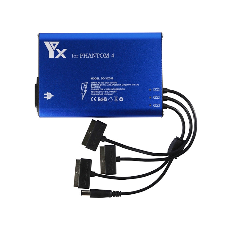 Para DJI Phantom 4 Pro Advanced+ Cargador 4 en 1 Hub Cargador de controlador de batería inteligente, US Plug, EU Plug, UK Plug, AU Plug