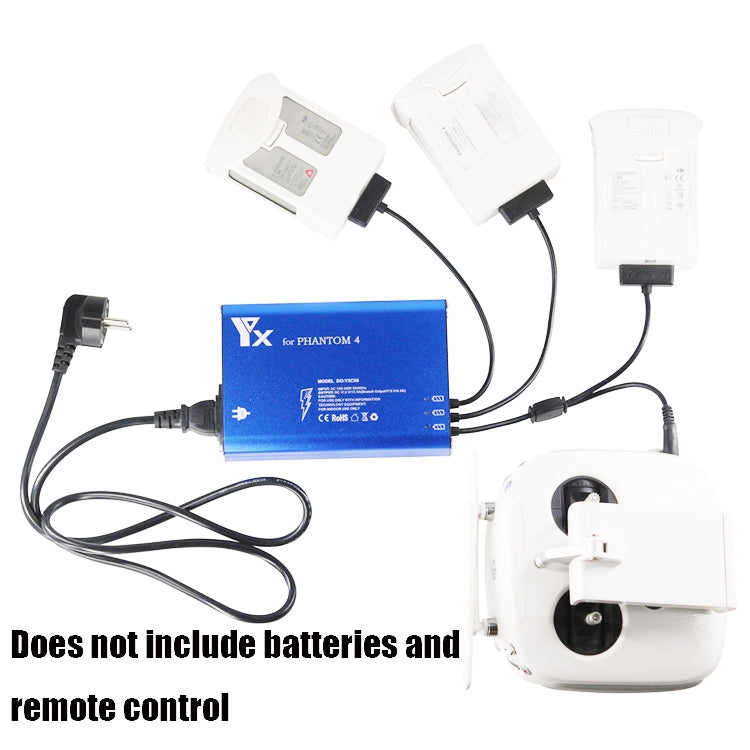 Para DJI Phantom 4 Pro Advanced+ Cargador 4 en 1 Hub Cargador de controlador de batería inteligente, US Plug, EU Plug, UK Plug, AU Plug