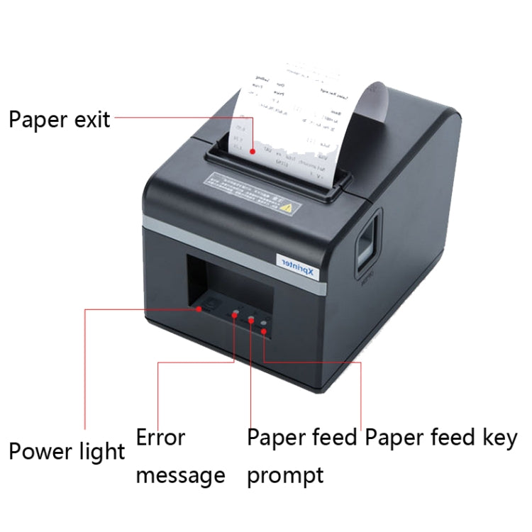 Impresora térmica de recibos Bluetooth Xprinter XP-N160II, US Plug, EU Plug, UK Plug