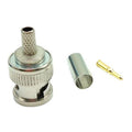 Cabezal de cableado de enchufe BNC prensado en frío de 50 piezas RG58 RG59 RG6U, 58, 59, 60
