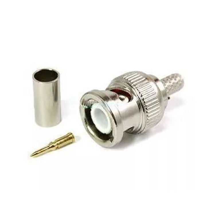 Cabezal de cableado de enchufe BNC prensado en frío de 50 piezas RG58 RG59 RG6U, 58, 59, 60
