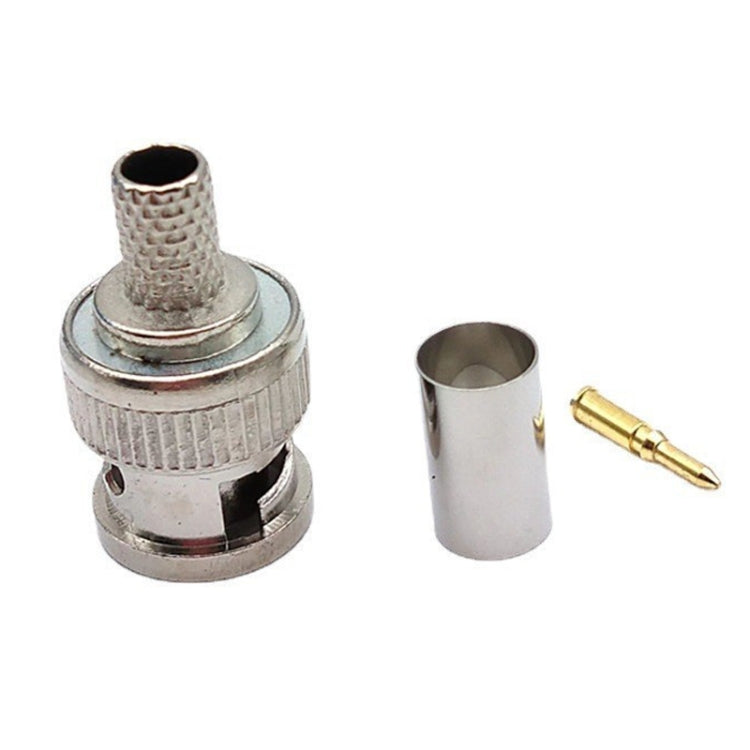 Cabezal de cableado de enchufe BNC prensado en frío de 50 piezas RG58 RG59 RG6U, 58, 59, 60