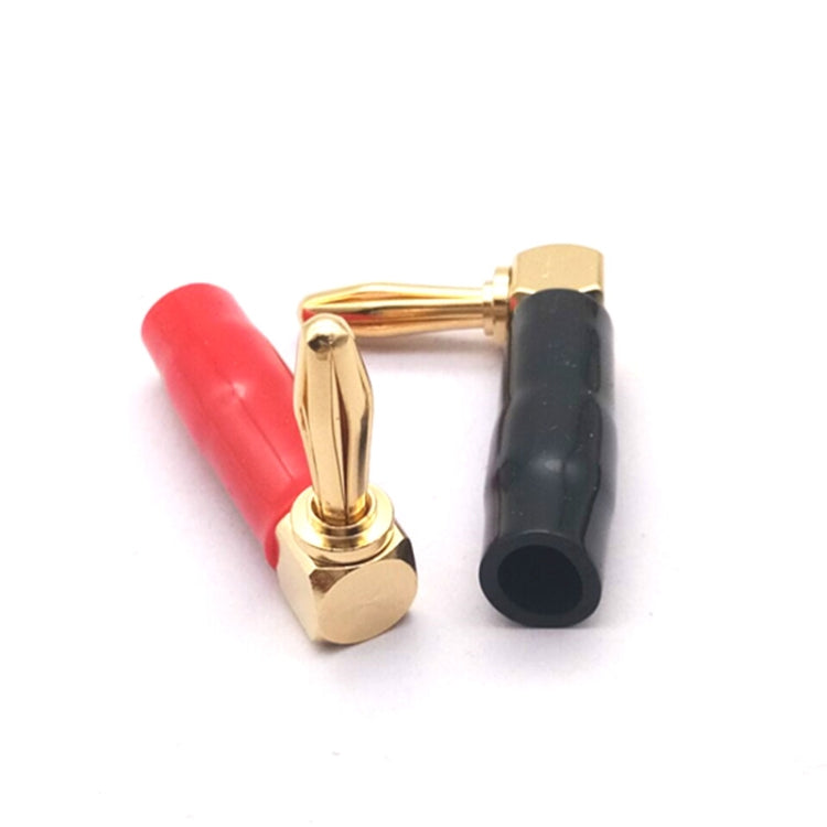 10 uds/5 pares 4mm conector Banana en forma de L 90 grados goma suave cableado de altavoz altavoz Banana Head