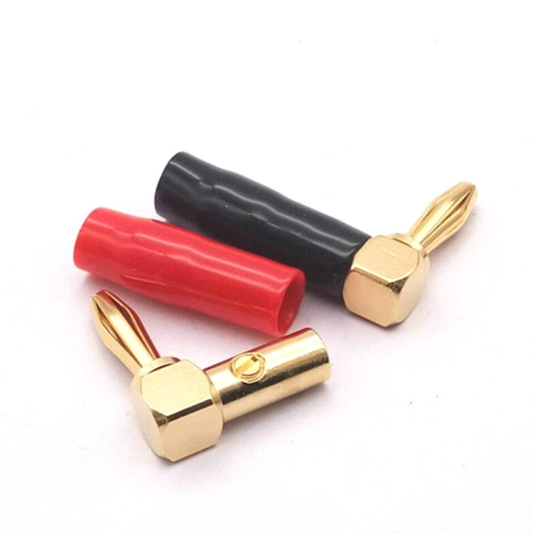 10 uds/5 pares 4mm conector Banana en forma de L 90 grados goma suave cableado de altavoz altavoz Banana Head