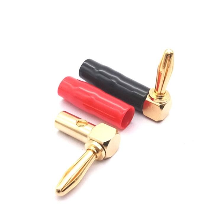 10 uds/5 pares 4mm conector Banana en forma de L 90 grados goma suave cableado de altavoz altavoz Banana Head