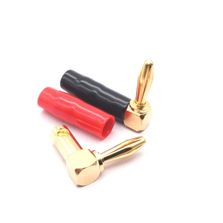 10 uds/5 pares 4mm conector Banana en forma de L 90 grados goma suave cableado de altavoz altavoz Banana Head