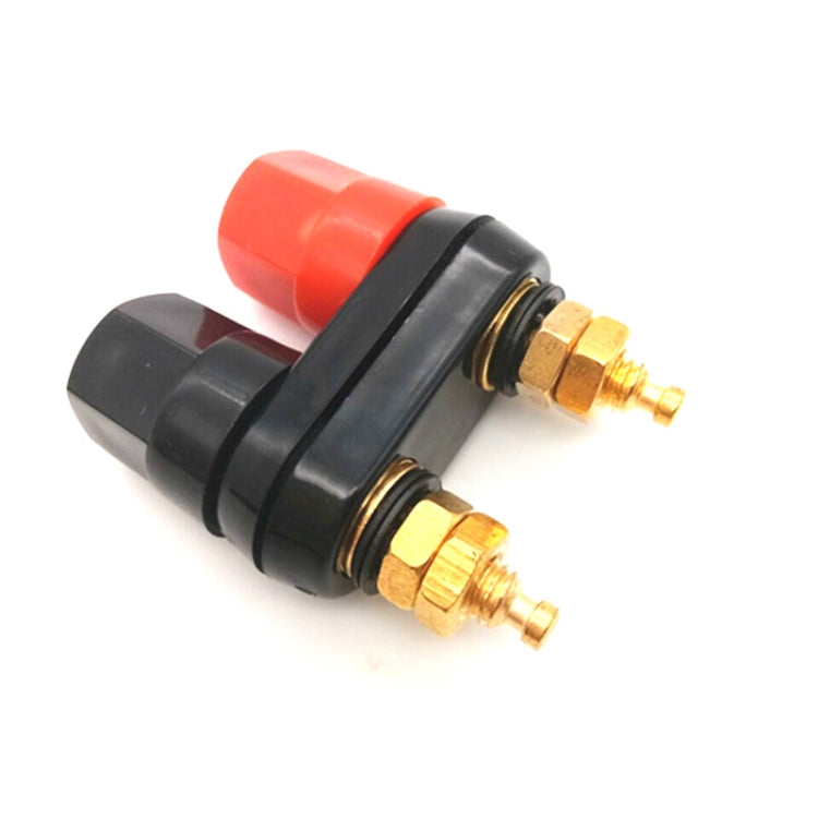 Terminal amplificador de potencia Hexagonal de dos posiciones, altavoz de una sola pieza, Terminal de conexión Dual Hexagonal de potencia roja y negra, 10 Uds.
