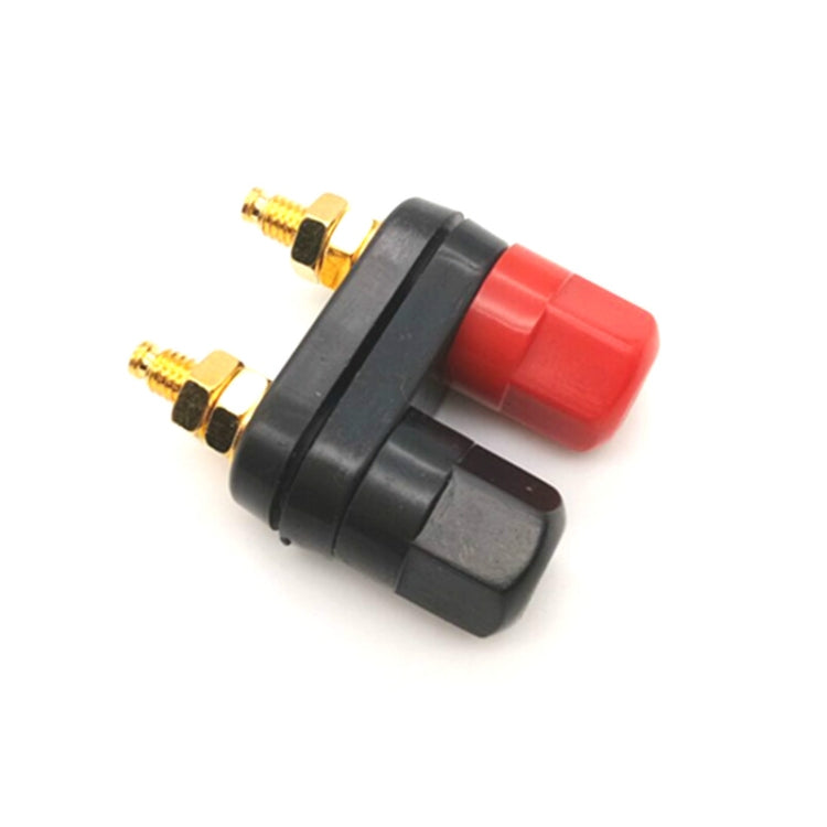 Terminal amplificador de potencia Hexagonal de dos posiciones, altavoz de una sola pieza, Terminal de conexión Dual Hexagonal de potencia roja y negra, 10 Uds.
