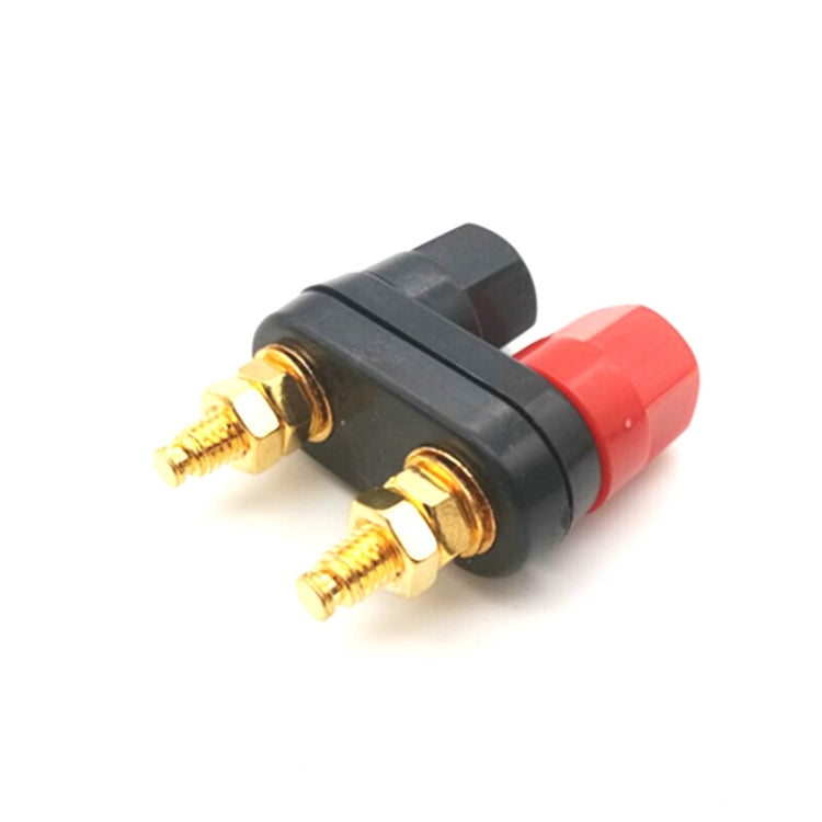 Terminal amplificador de potencia Hexagonal de dos posiciones, altavoz de una sola pieza, Terminal de conexión Dual Hexagonal de potencia roja y negra, 10 Uds.