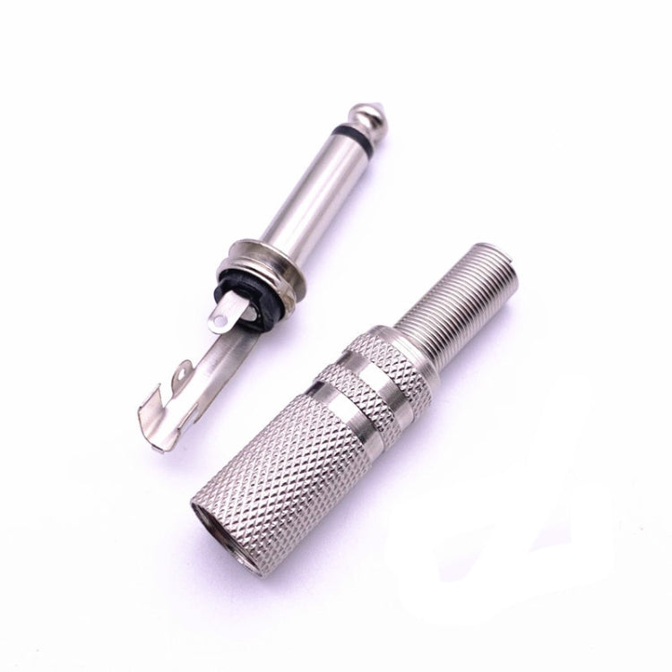 40 PCS Mono Audio Plug Micrófono Sophomore Core Conector de 6,35 mm