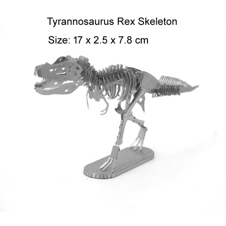 Modelo de ensamblaje de metal 3D Modelo de dinosaurio de rompecabezas DIY, Pterodactyl Skeleton, Stegosaurus Skeleton, Tyrannosaurus Skeleton, Triceratops Skeleton