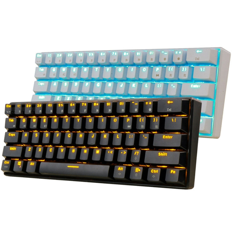 RK61 Teclado mecánico para juegos móviles con tableta de modos duales inalámbricos / Bluetooth de 61 teclas, longitud del cable: 1,5 m, Green Shaft, Red Shaft, Tea Shaft