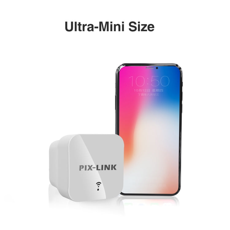 Repetidor mejorado de amplificación de señal WIFI PIXLINK WR12 300Mbps, EU Plug, UK Plug, US Plug, AU Plug
