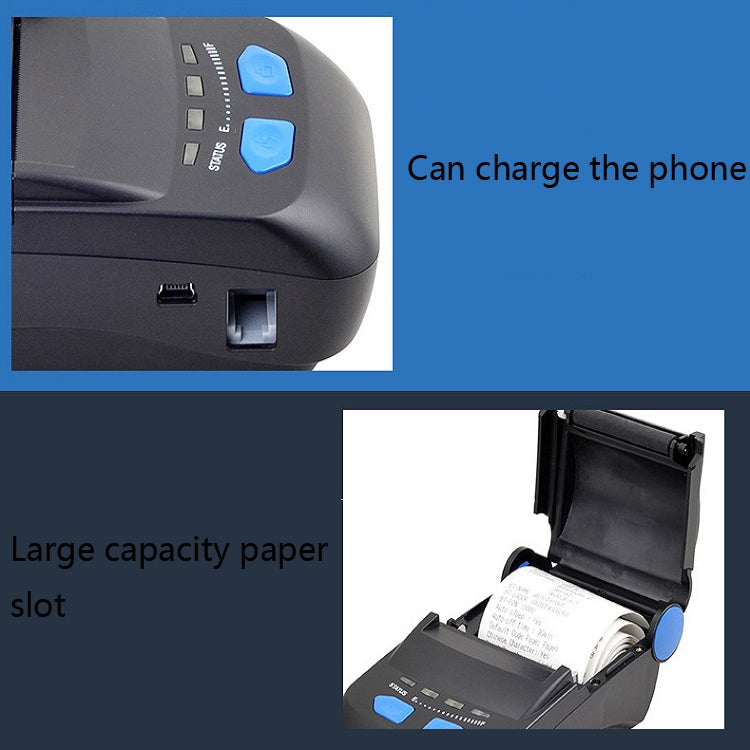 Impresora térmica Bluetooth Xprinter XP-P300 Impresora de recibos pequeña portátil de 58 mm, enchufe CN, XP-P300