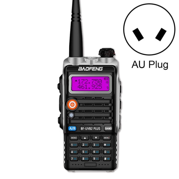 Baofeng BF-B2Plus Mini walkie-talkie FM de alta potencia para exteriores, 50 km, AU Plug, EU Plug, US Plug, UK Plug
