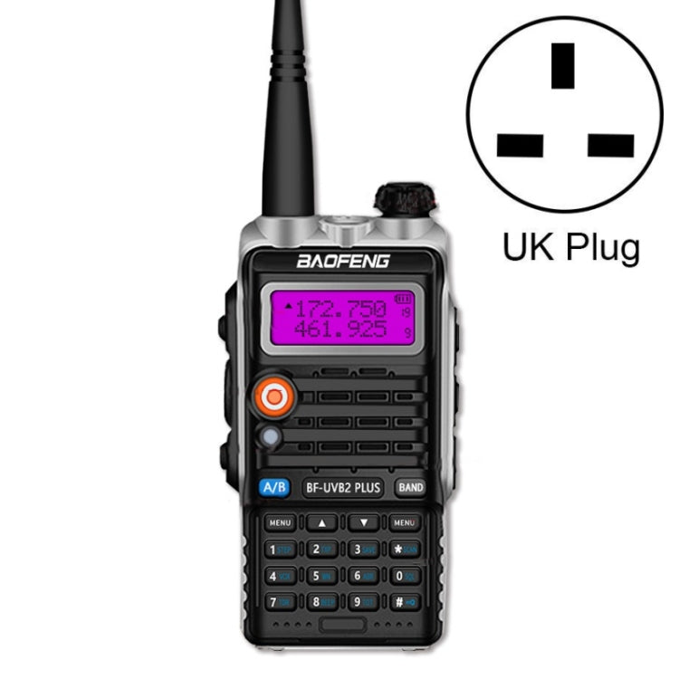 Baofeng BF-B2Plus Mini walkie-talkie FM de alta potencia para exteriores, 50 km, AU Plug, EU Plug, US Plug, UK Plug