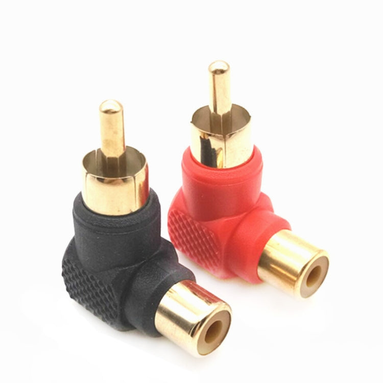 20 PCS / 10 pares en forma de L Lotus RCA codo de ángulo recto RCA macho a hembra Adaptador de audio