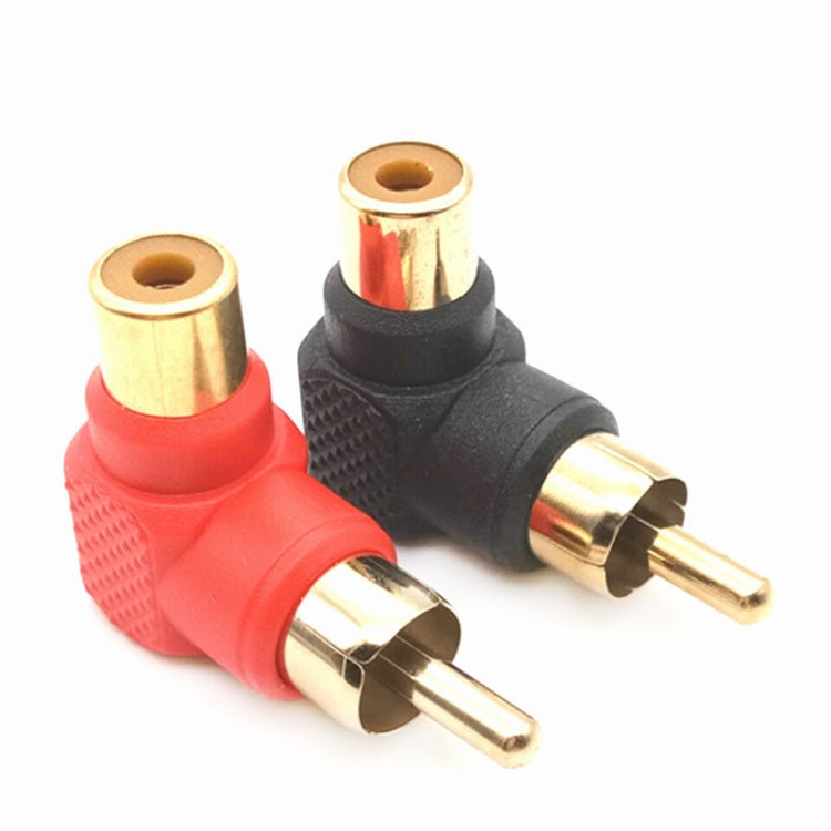 20 PCS / 10 pares en forma de L Lotus RCA codo de ángulo recto RCA macho a hembra Adaptador de audio