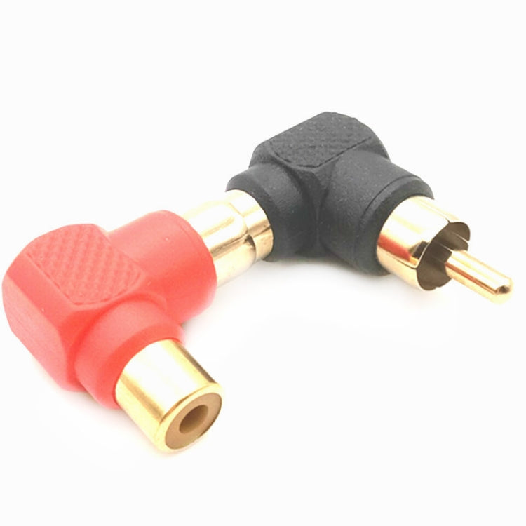 20 PCS / 10 pares en forma de L Lotus RCA codo de ángulo recto RCA macho a hembra Adaptador de audio