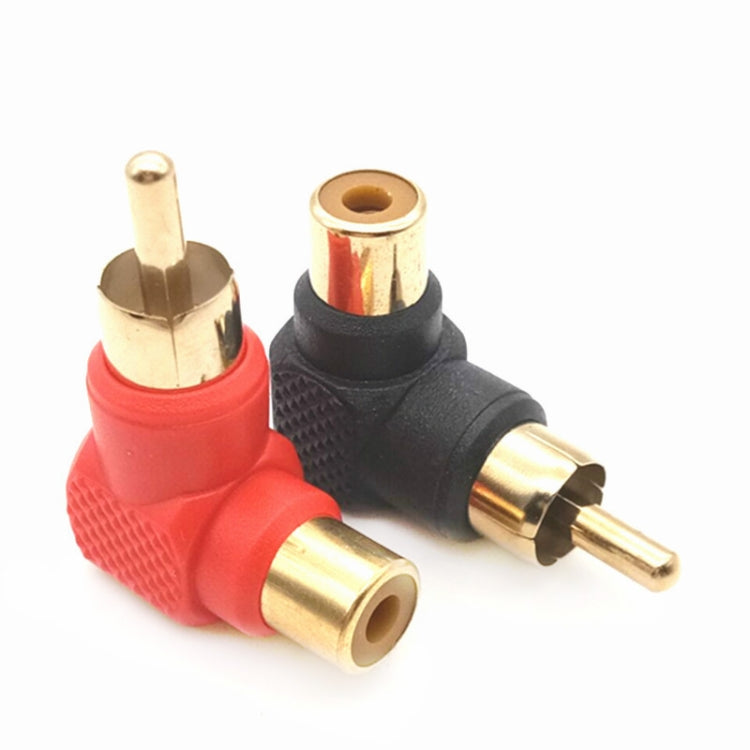 20 PCS / 10 pares en forma de L Lotus RCA codo de ángulo recto RCA macho a hembra Adaptador de audio