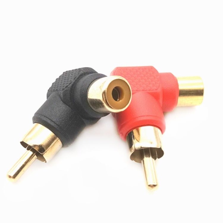 20 PCS / 10 pares en forma de L Lotus RCA codo de ángulo recto RCA macho a hembra Adaptador de audio