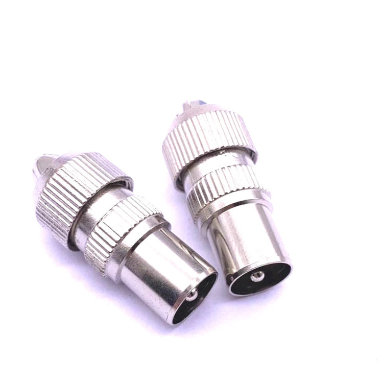 50 PCS Metal Antena TV Enchufe Video Radio Frecuencia Cable Enchufe RF Macho Cabeza