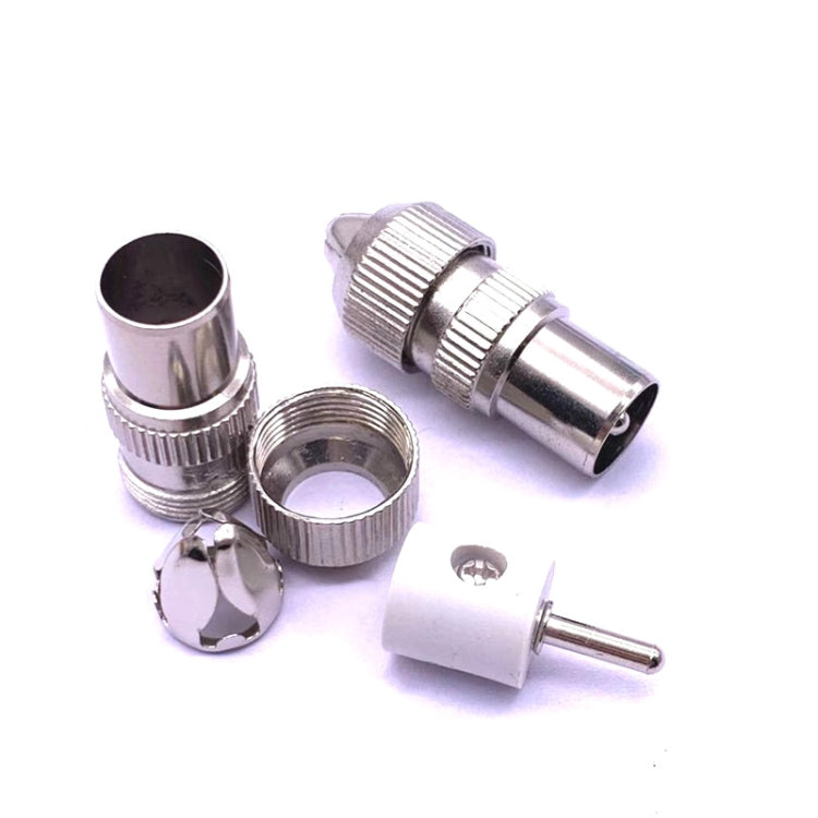 50 PCS Metal Antena TV Enchufe Video Radio Frecuencia Cable Enchufe RF Macho Cabeza