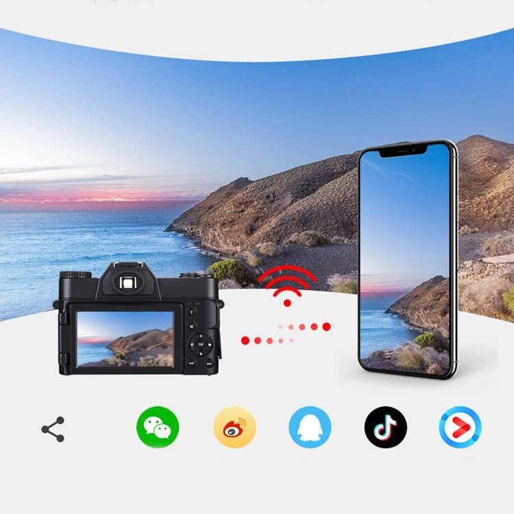 Cámara digital HD con pantalla de 48 millones de píxeles y 3,0 pulgadas, compatible con tarjeta HDMI / WIFI / TF, CDR9