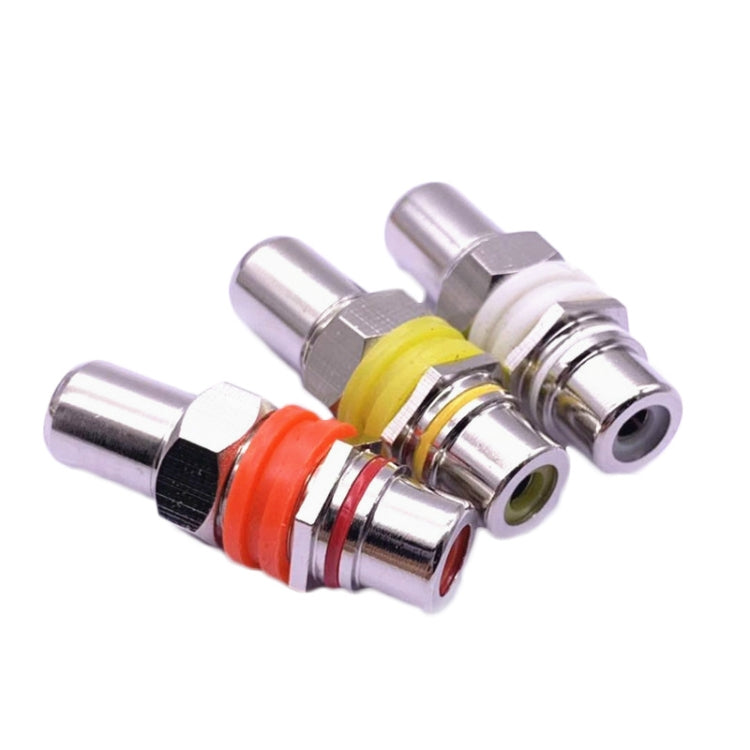 10 Uds RCA hembra a hembra cabeza recta AV Lotus Butt Joint extensión cabeza adaptador de Audio y vídeo, Color aleatorio