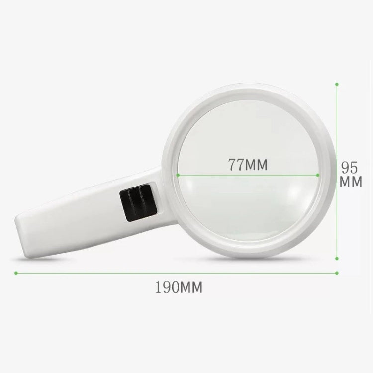 Lente portátil de alta definición con lupa de lectura y mantenimiento con luz LED para personas mayores, 95mm 10 Times, 110mm 30 Times Double Lens