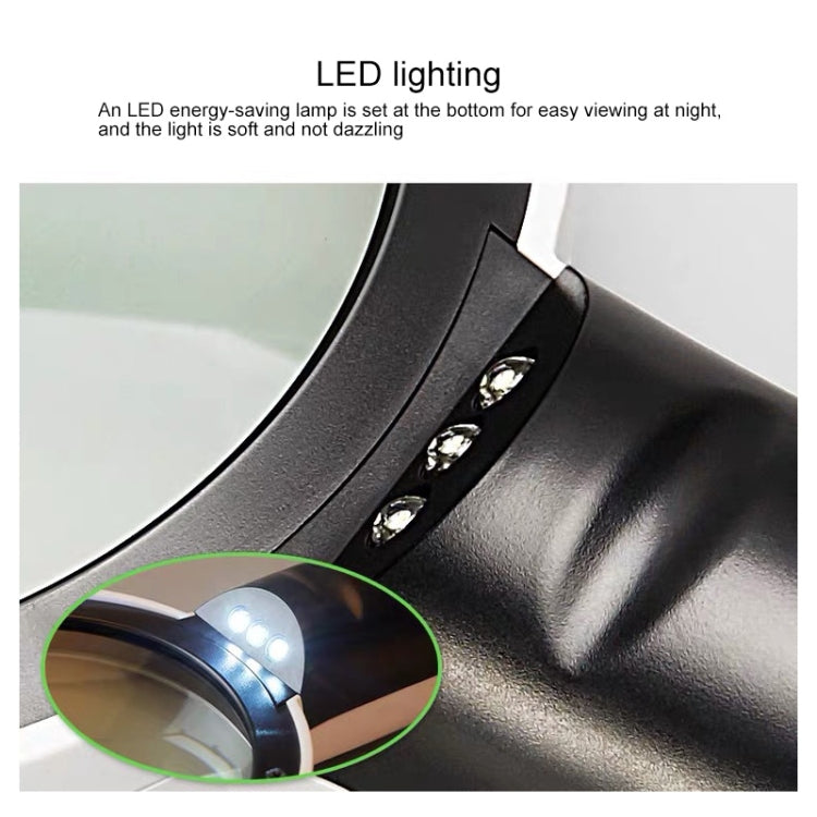 Lente portátil de alta definición con lupa de lectura y mantenimiento con luz LED para personas mayores, 95mm 10 Times, 110mm 30 Times Double Lens