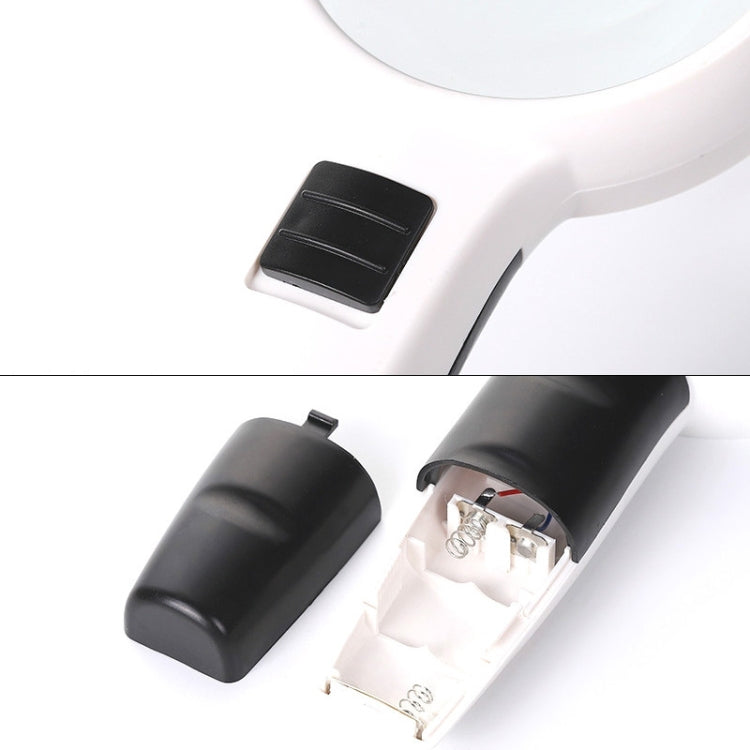 Lente portátil de alta definición con lupa de lectura y mantenimiento con luz LED para personas mayores, 95mm 10 Times, 110mm 30 Times Double Lens